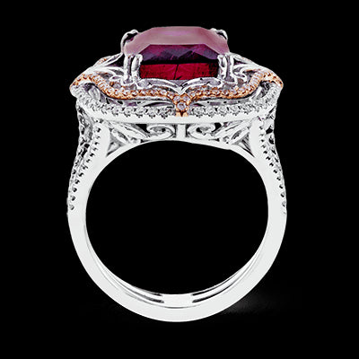 Color Ring in 18k Gold with Diamonds