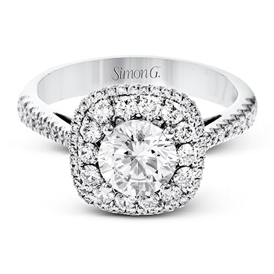 Engagement Ring in 18k Gold with Diamonds