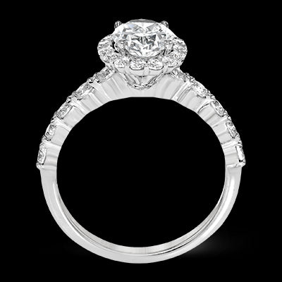 Engagement Ring in 18k Gold with Diamonds