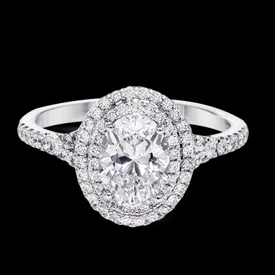Engagement Ring in 18k Gold with Diamonds