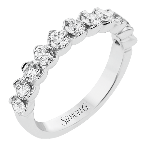 Wedding Band in 18k Gold with Diamonds