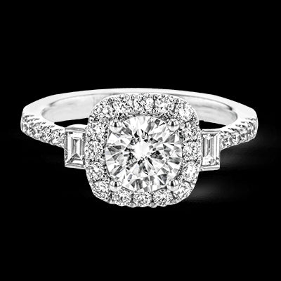 Engagement Ring in 18k Gold with Diamonds