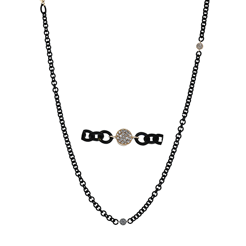 Gent Necklace in 14k Gold with Diamonds