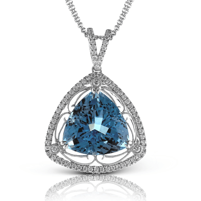 Color Pendant in 18k Gold with Diamonds