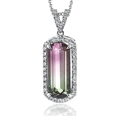 Color Pendant in 18k Gold with Diamonds