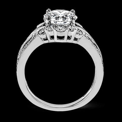 Engagement Ring in 18k Gold with Diamonds
